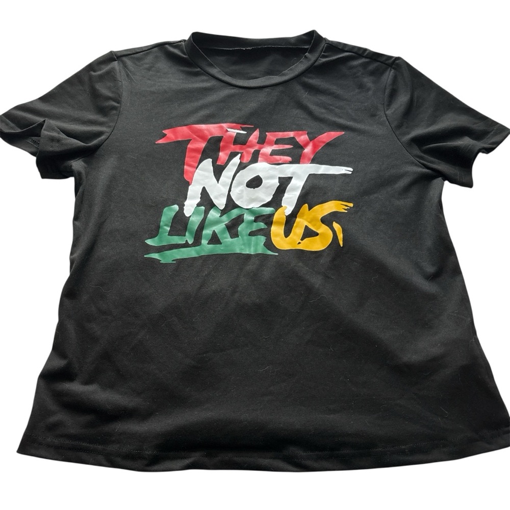 SHEIN Black Graphic Tee with Multicolor Print
